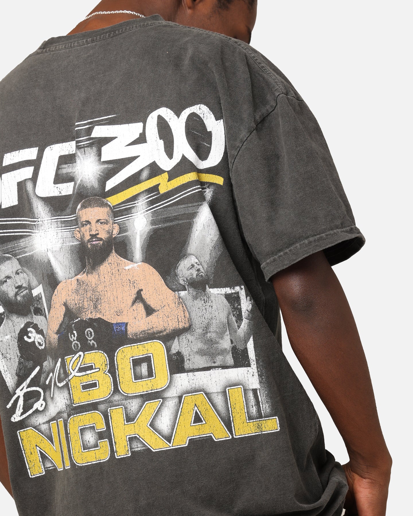 UFC By Culture Kings Bo Nickal 300 Heavyweight T-Shirt Black Wash - Image 7