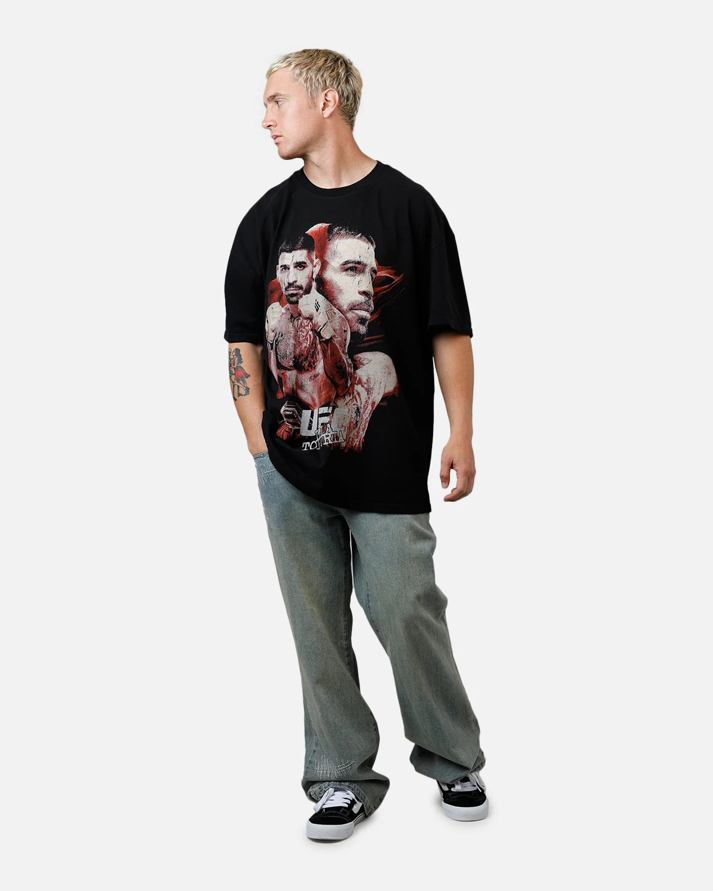 UFC By Culture Kings Ilia Topuria UFC 317 T-Shirt Black - Image 3