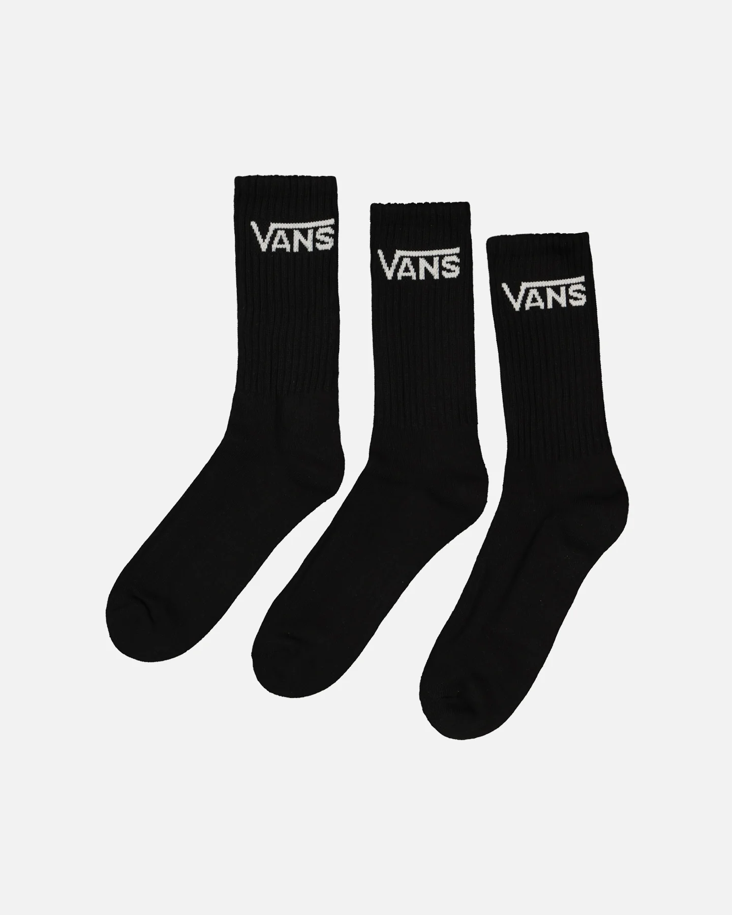 Vans Classic Crewcut Socks 6.5-9 3 Pack Black - Image 3