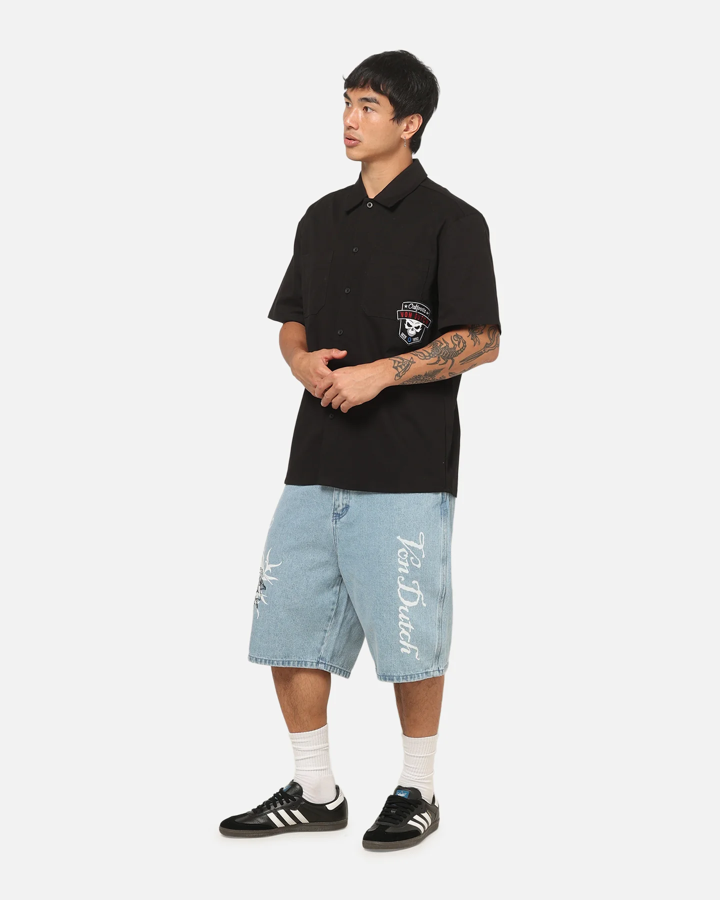 Von Dutch California Button Up Shirt Black - Image 4