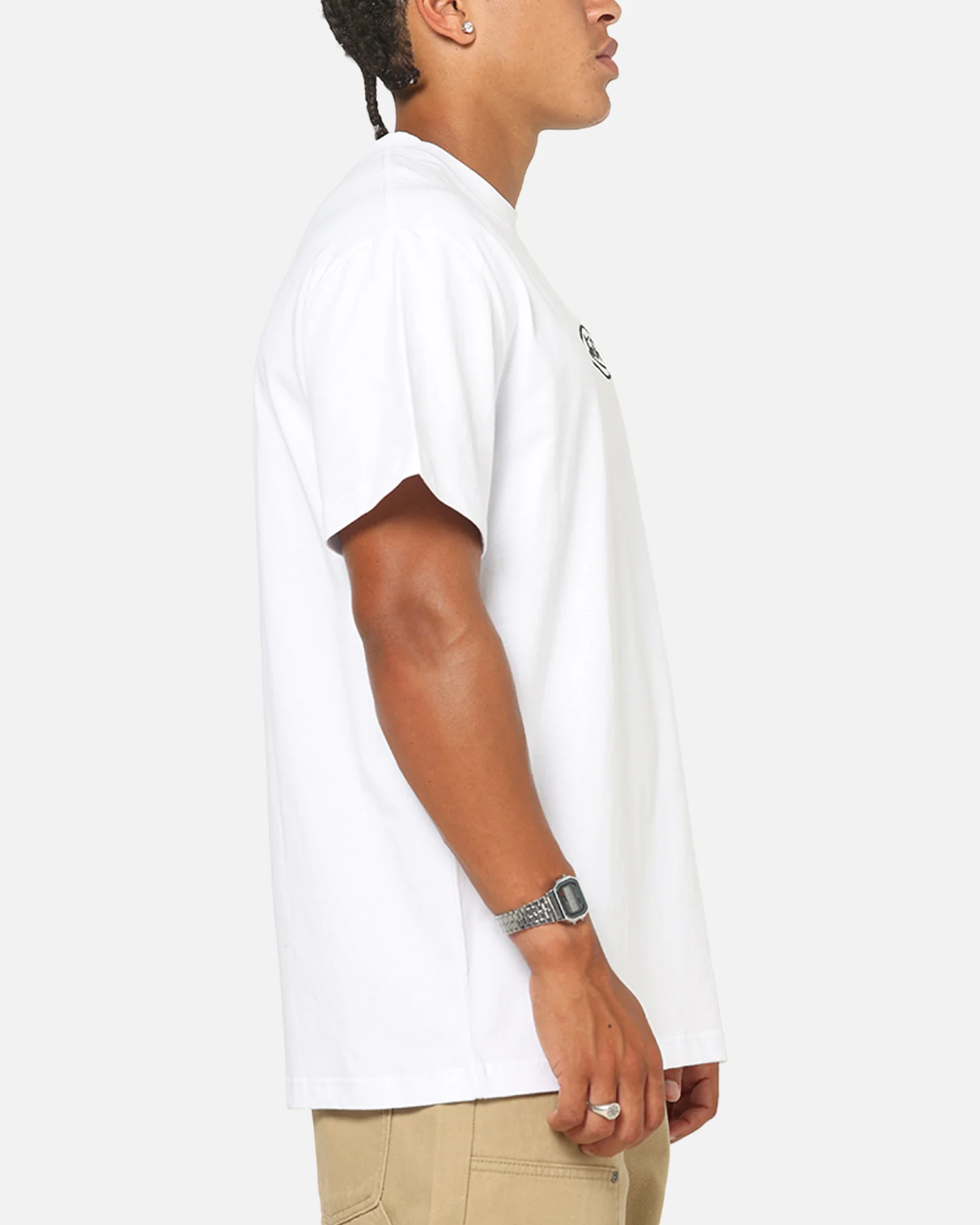 Von Dutch Distressed Embroidered Patch T-Shirt White - Image 4