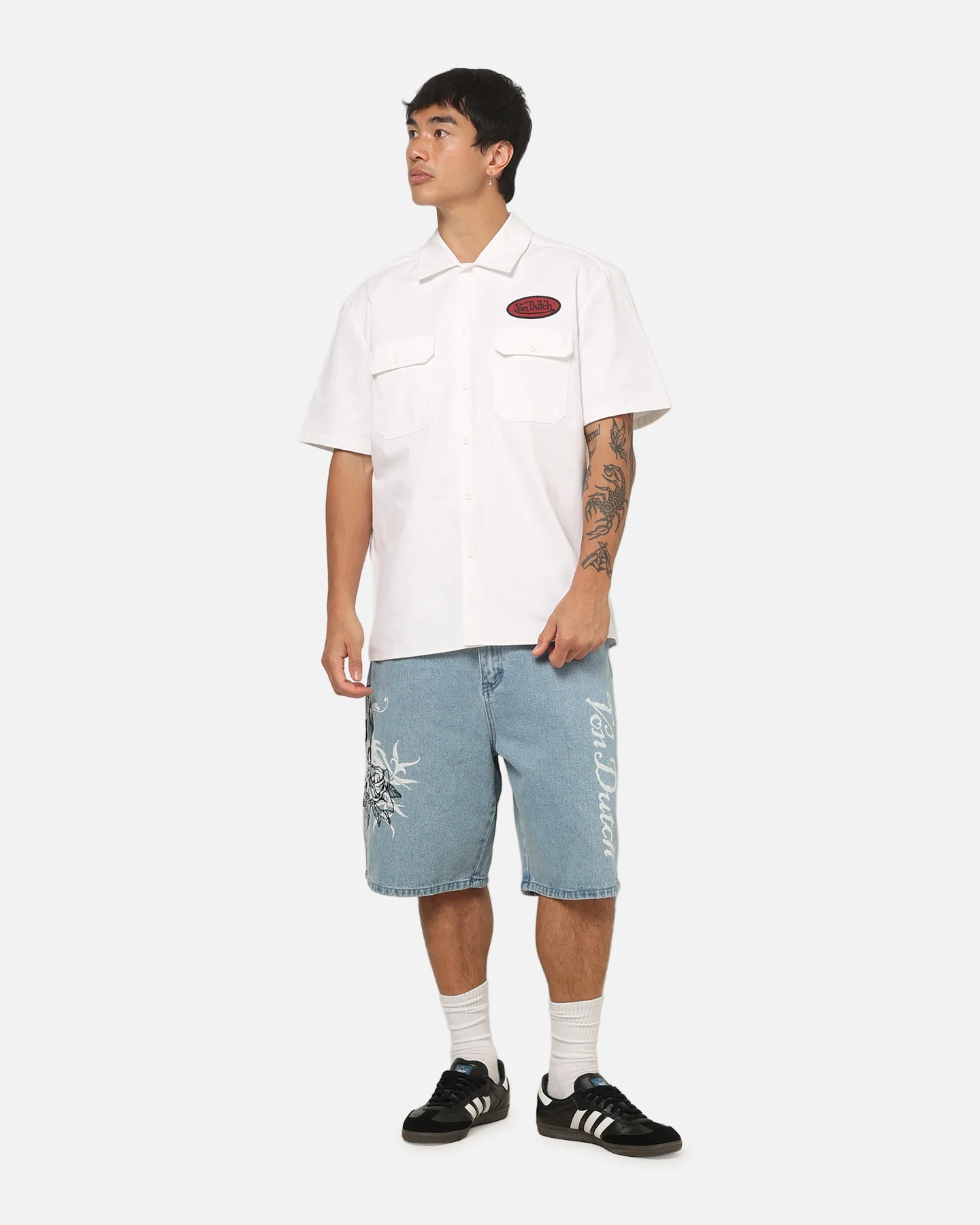Von Dutch Oval Button Up Shirt White - Image 2