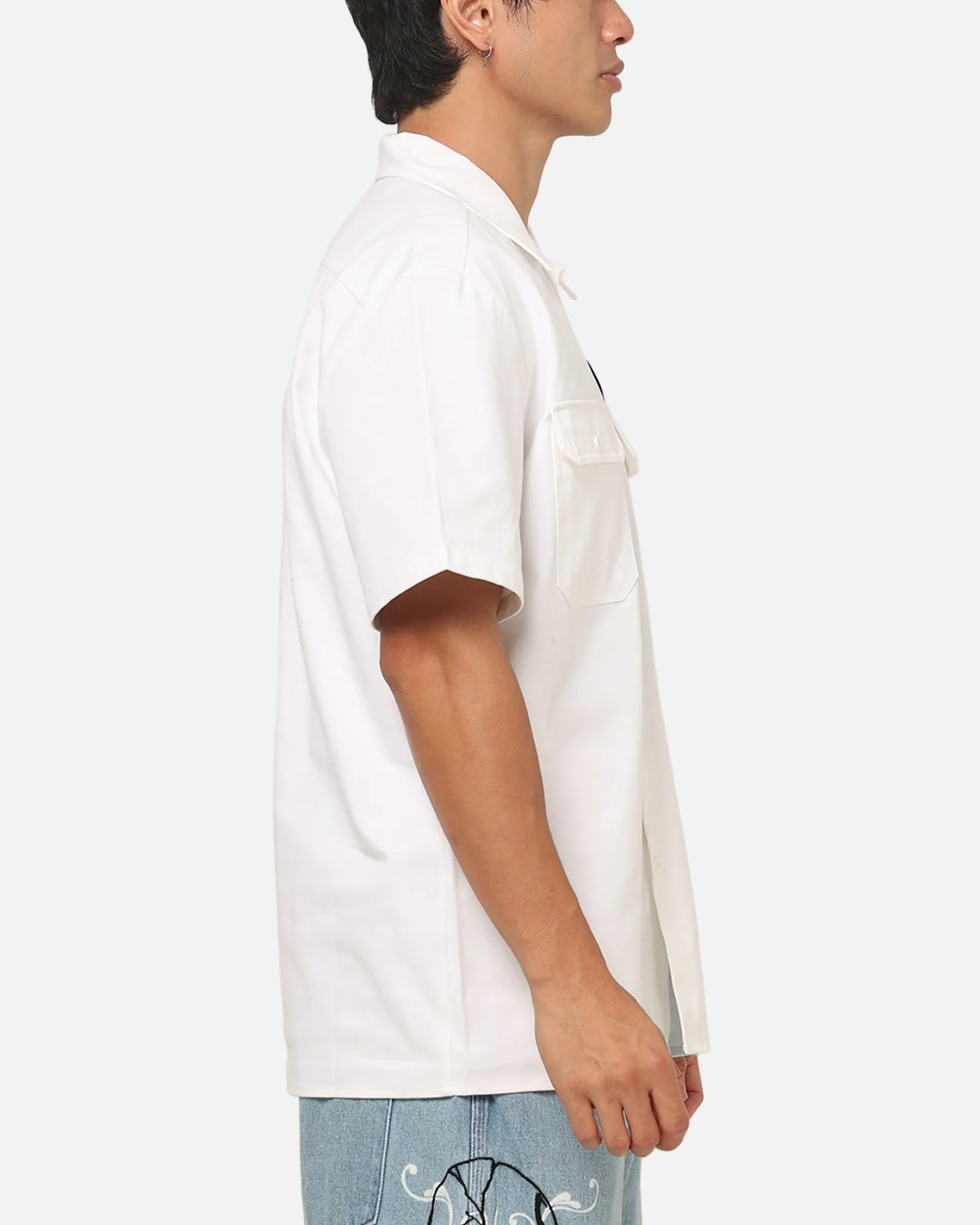 Von Dutch Oval Button Up Shirt White - Image 4