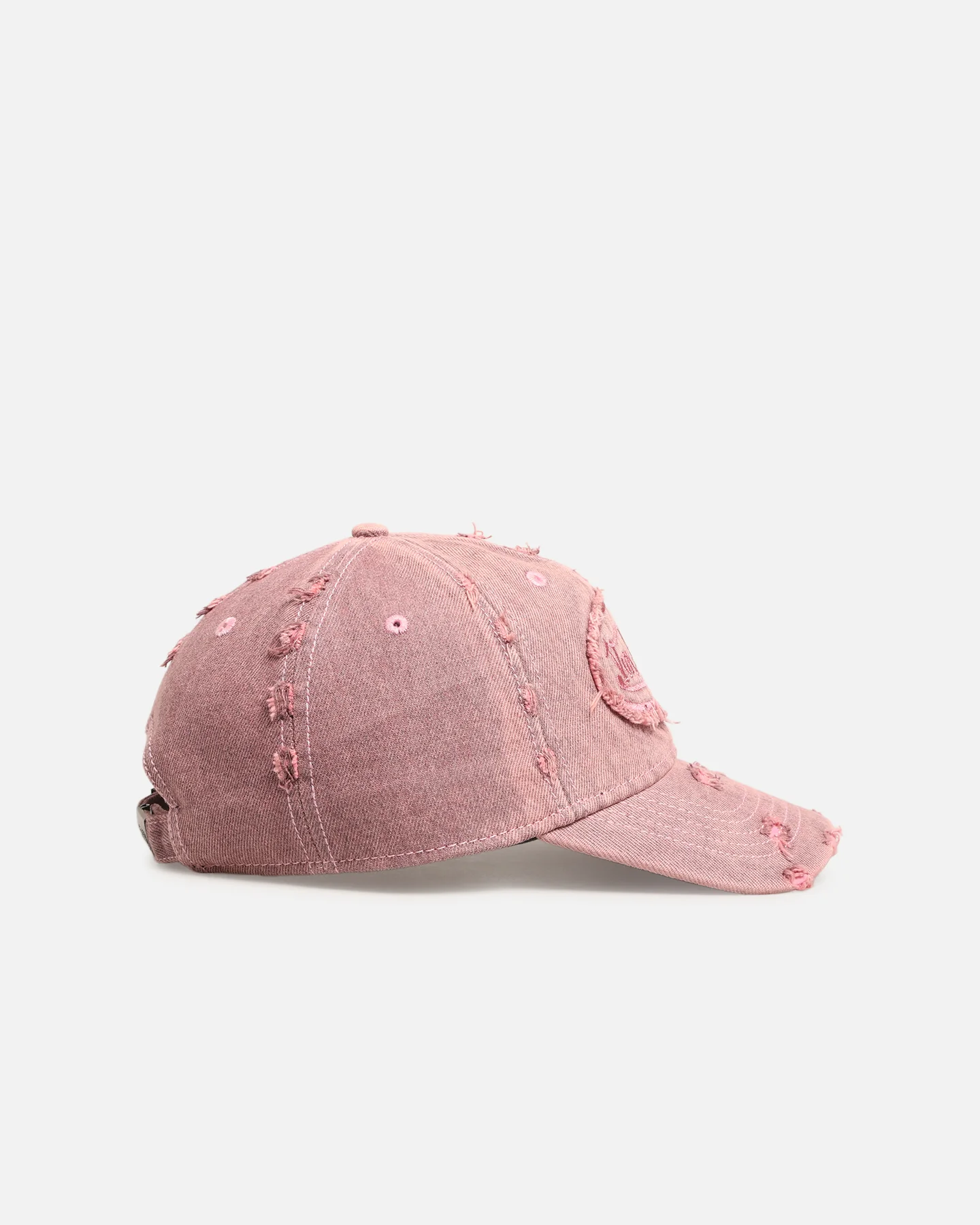 Von Dutch Overdye Wash Dad Strapback Cap Pink - Image 3