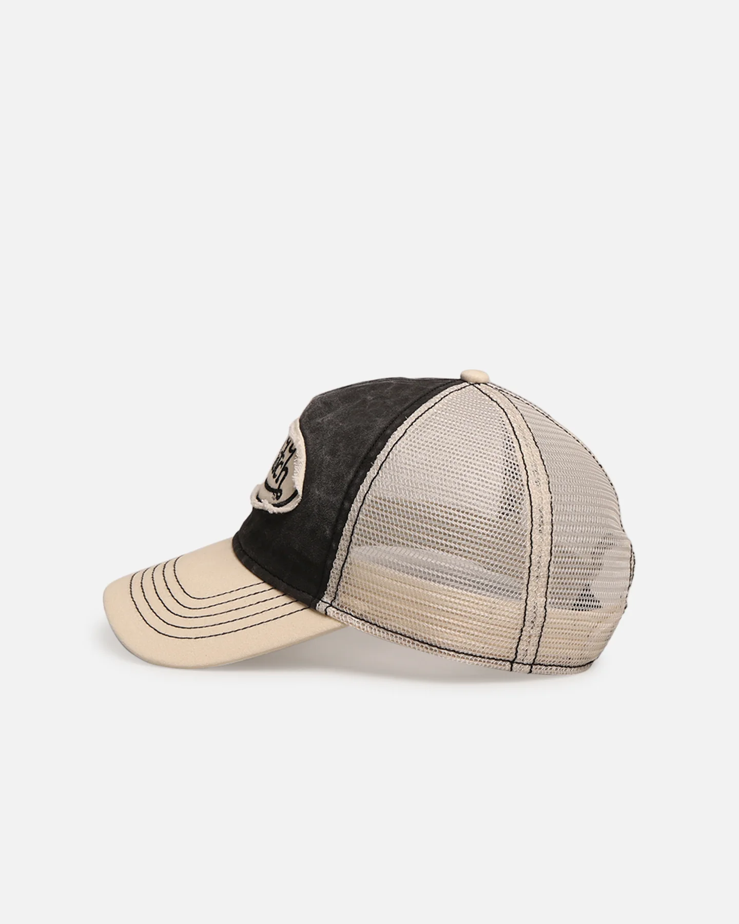 Von Dutch Von Dutch Washed Trucker Snapback Ecru/Black - Image 4