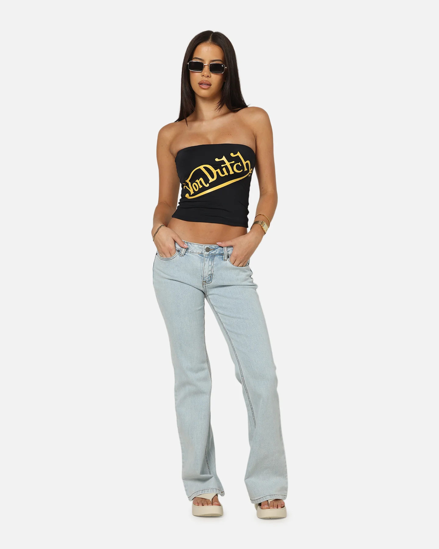 Von Dutch Women's Bandeau Top Black - Image 2