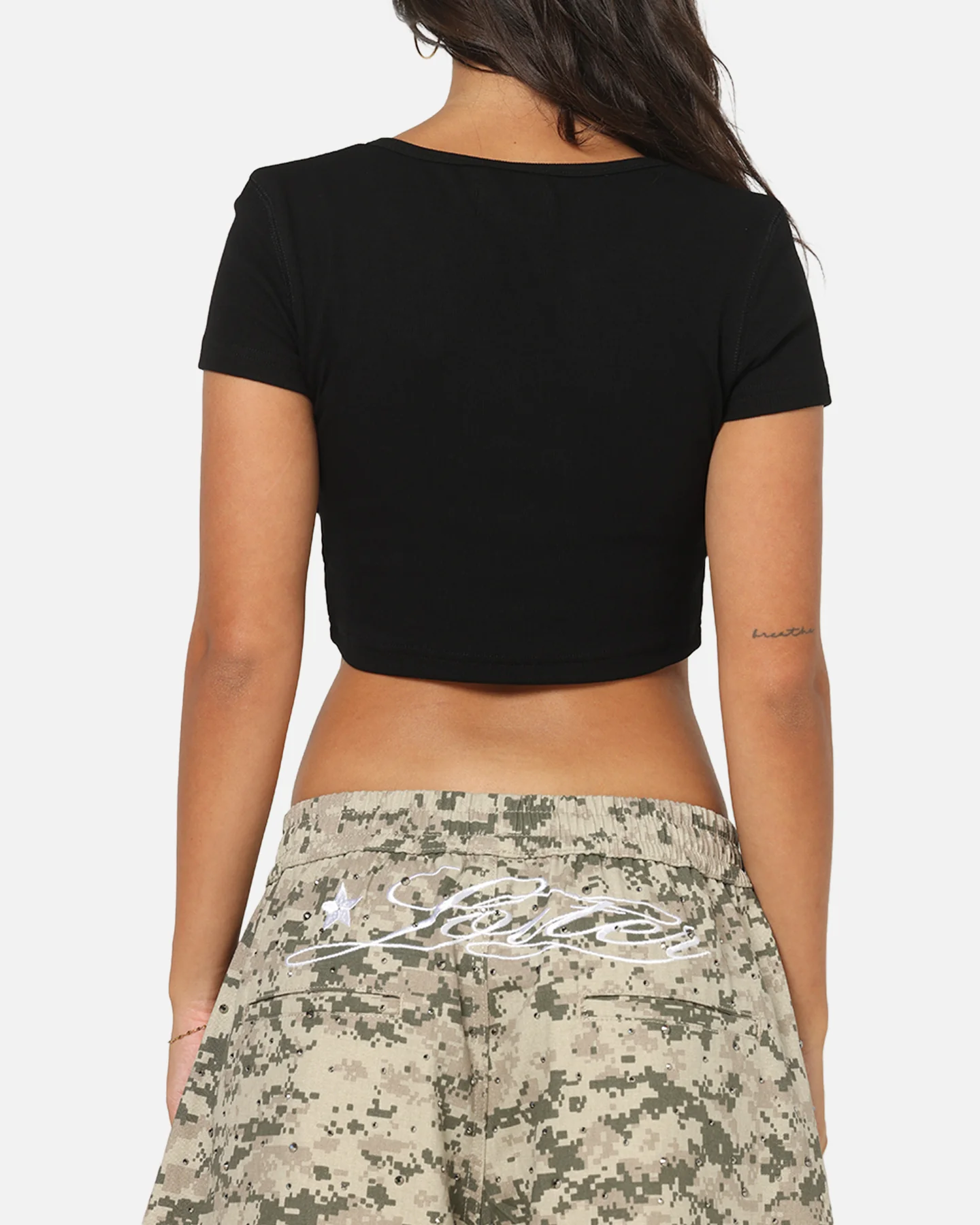 Von Dutch Women's Cropped T-Shirt Black - Image 3