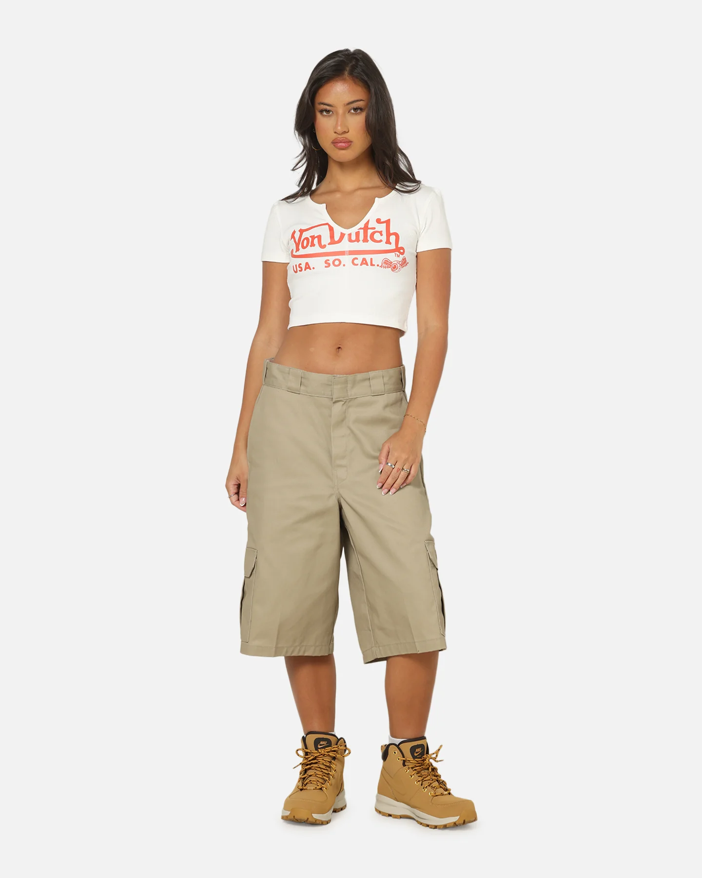 Von Dutch Women's Cropped T-Shirt White - Image 2