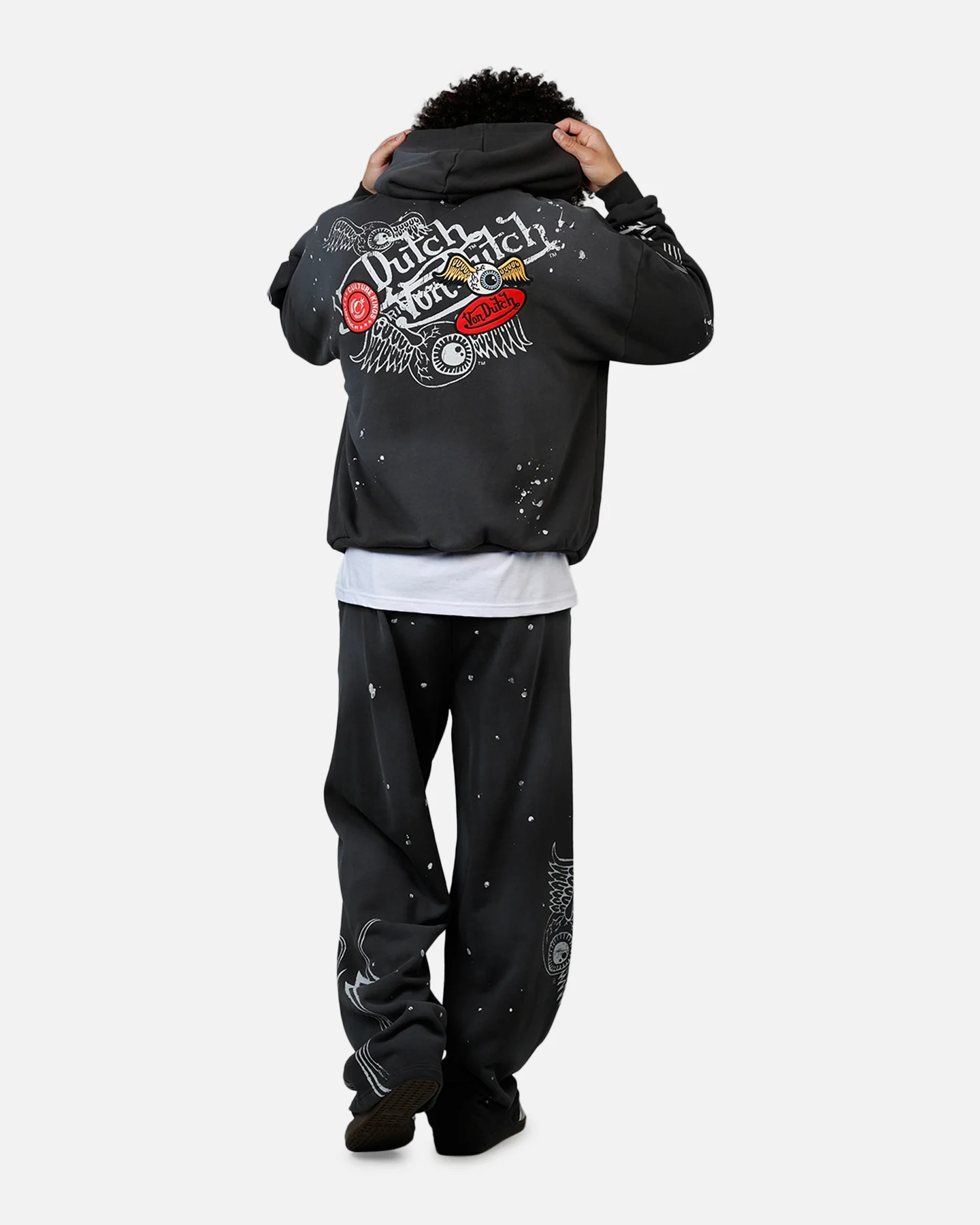 Von Dutch X Culture Kings CK Hoodie Washed Black - Image 6