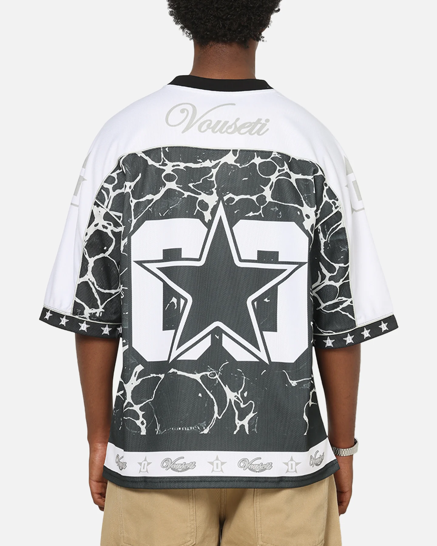 Vouseti V-Neck Football Jersey Black - Image 2
