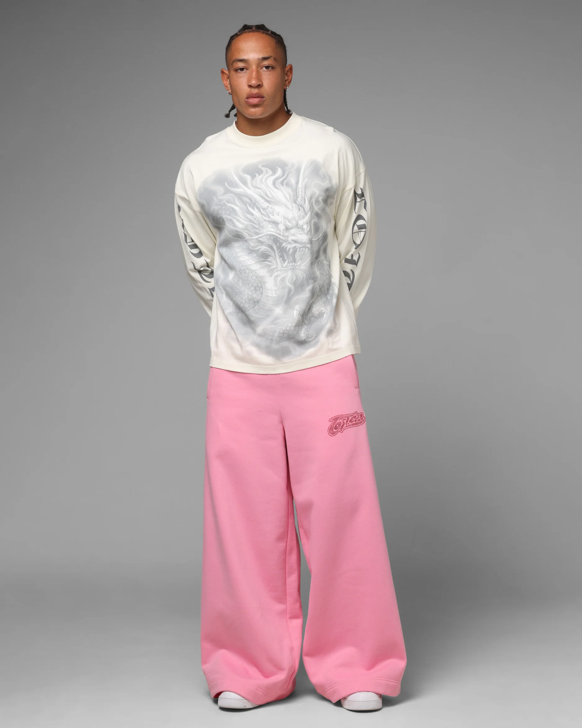 Loiter Weezy Ultra Wide Sweatpants Pink - Image 2