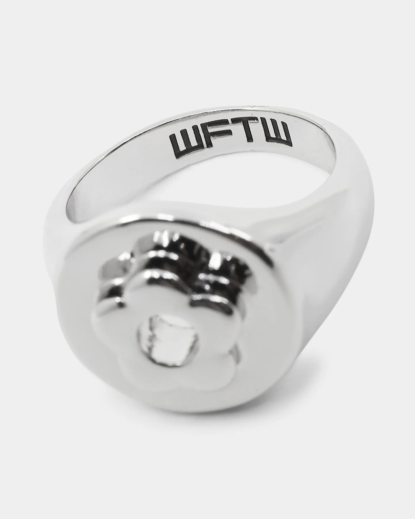 Wild For The Weekend Flower Power Signet Ring (Medium) Silver - Image 8