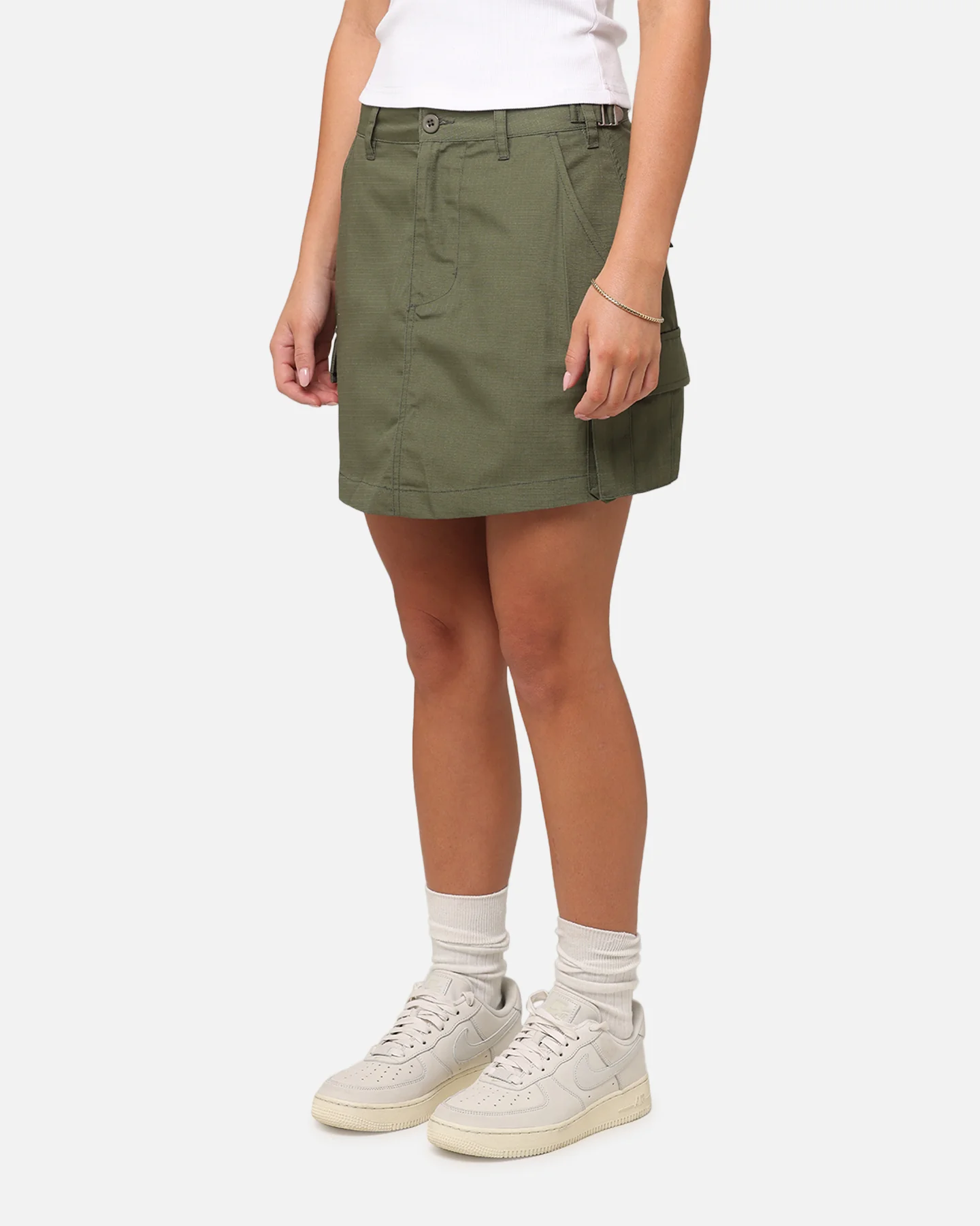 X-Girl Women's Easy Cargo Skirt Flight Green - Image 6
