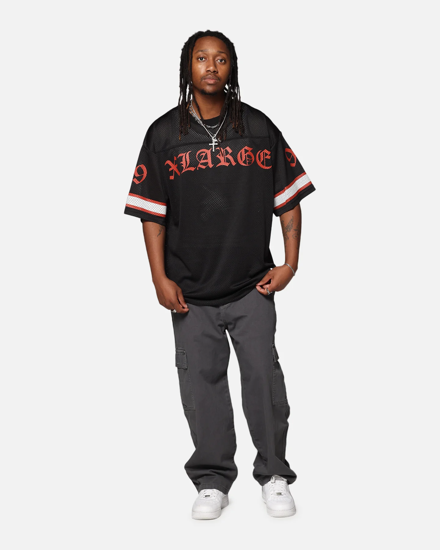 X-Large 91 Cargo Pants Black/Bleach - Image 2