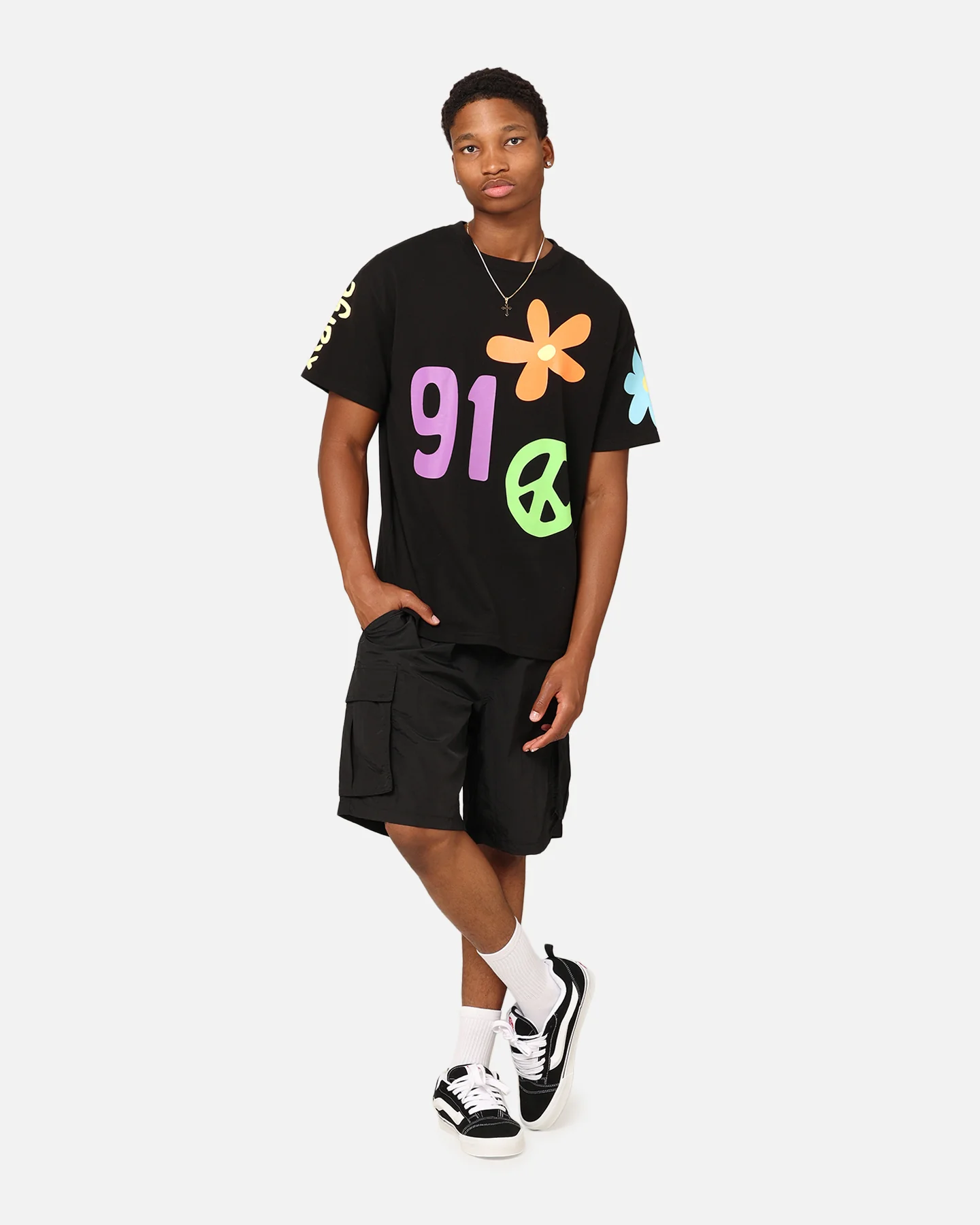 X-Large 91 Nylon Cargo Shorts Black - Image 2