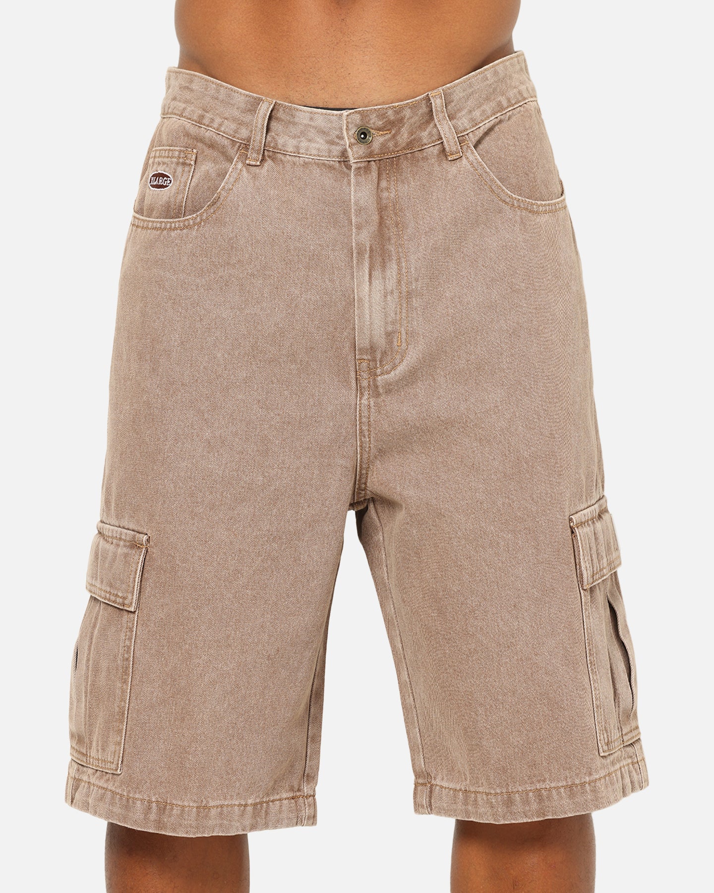 X-Large Baggy Cargo Denim 91 Shorts Smoke - Image 7