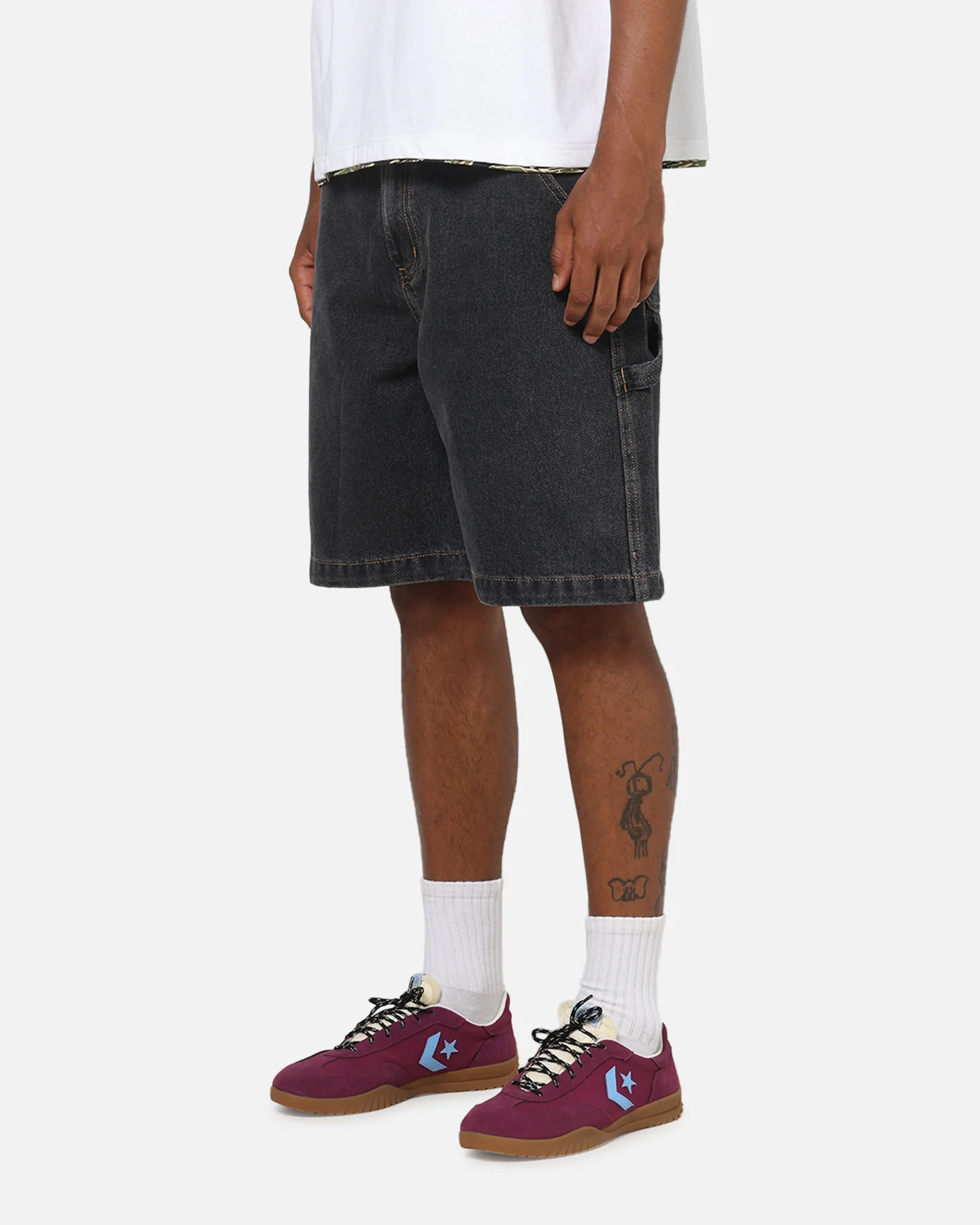 X-Large Carpenter Bull Denim 91 Shorts Washed Black - Image 6