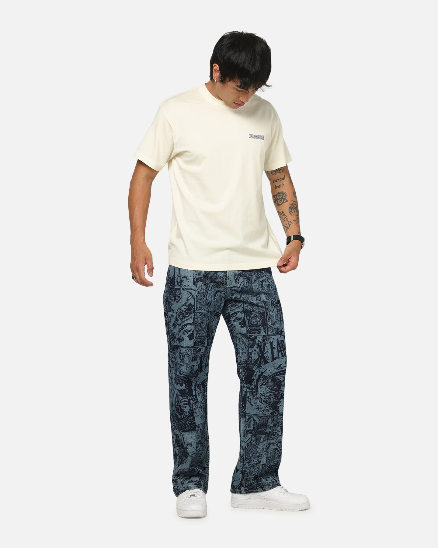 X-Large Comic Denim Pants Indigo - Image 2