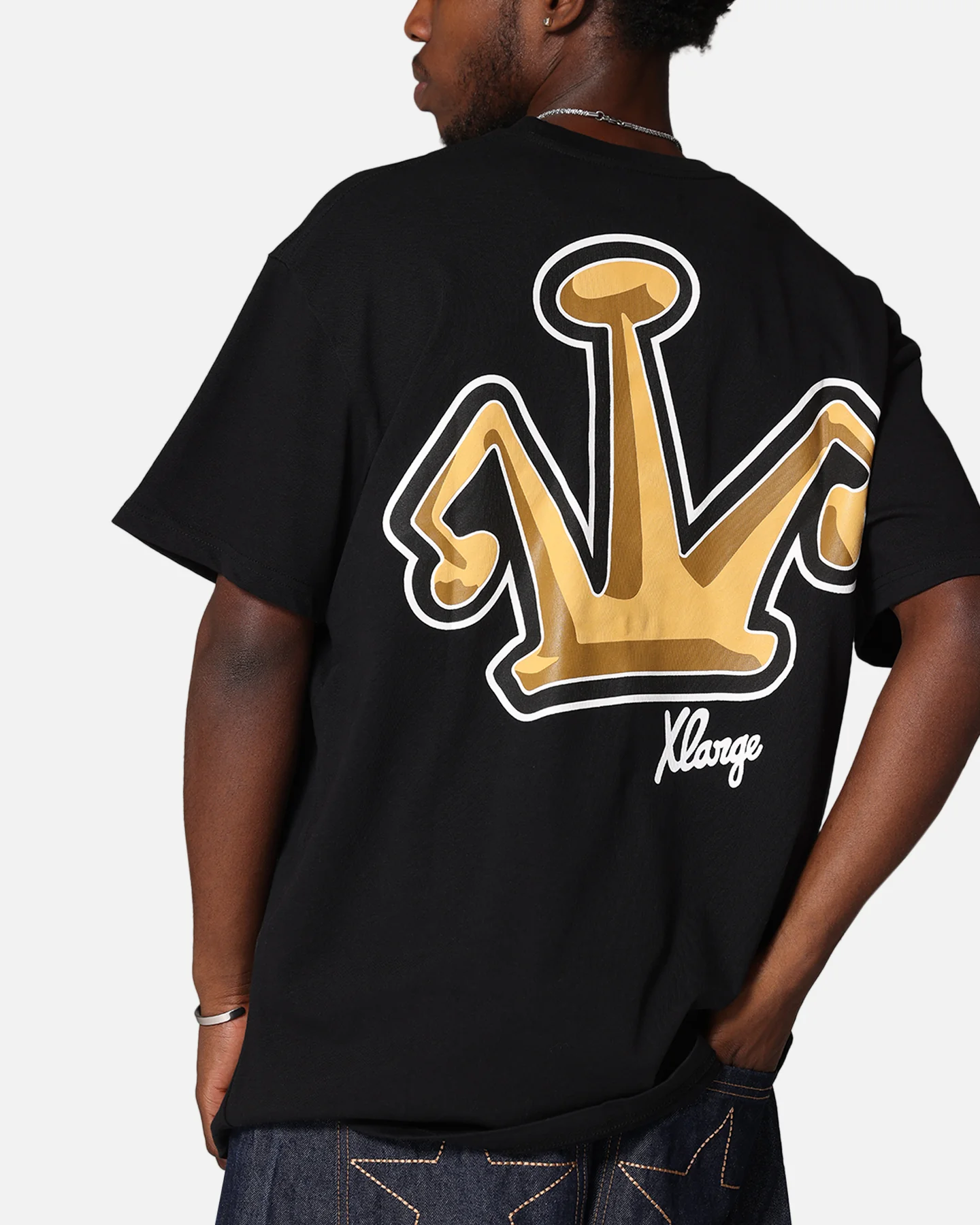 X-Large Folded Crown T-Shirt Solid Black - Image 7