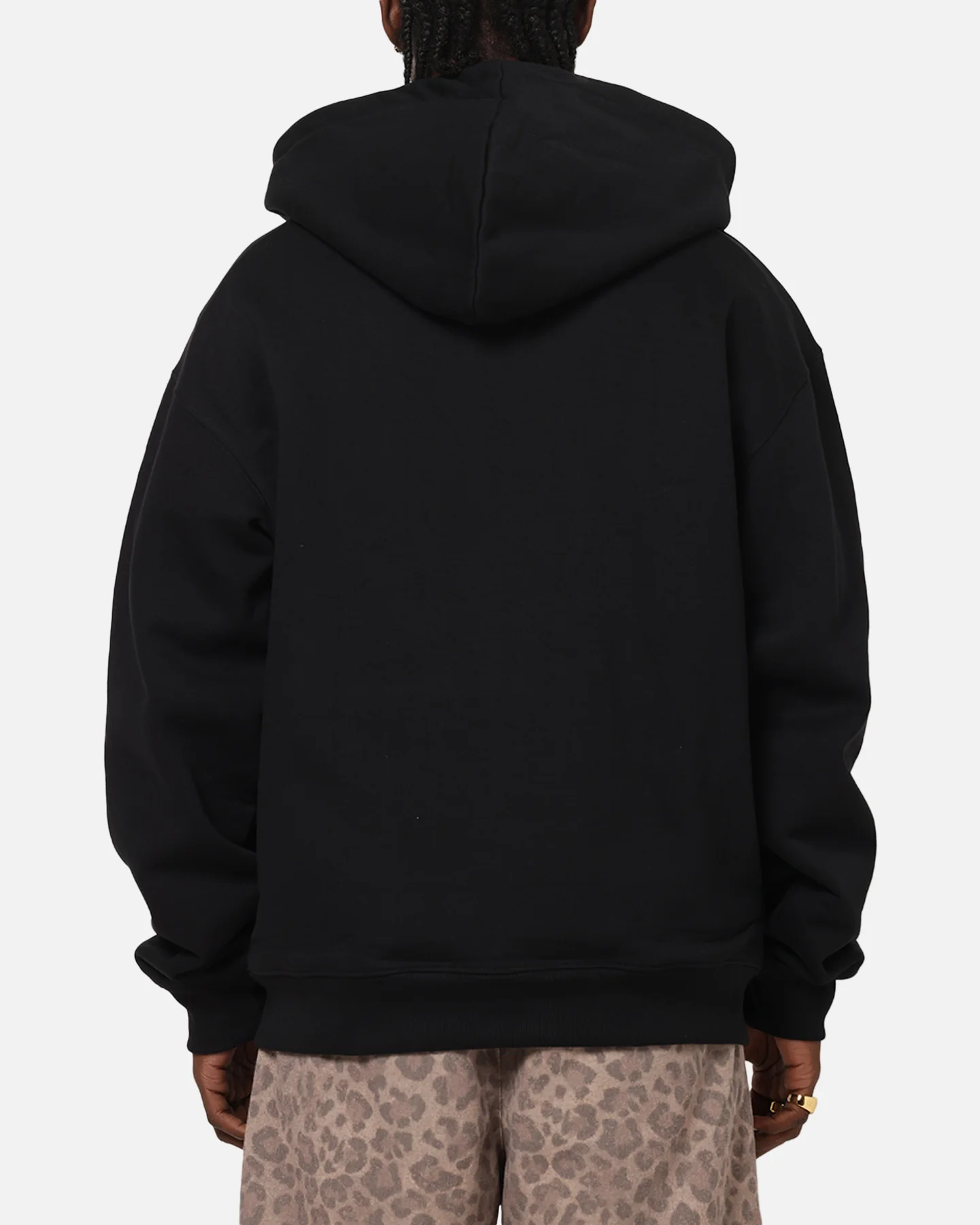 X-Large Mark Zip Through Hoodie Black - Image 3