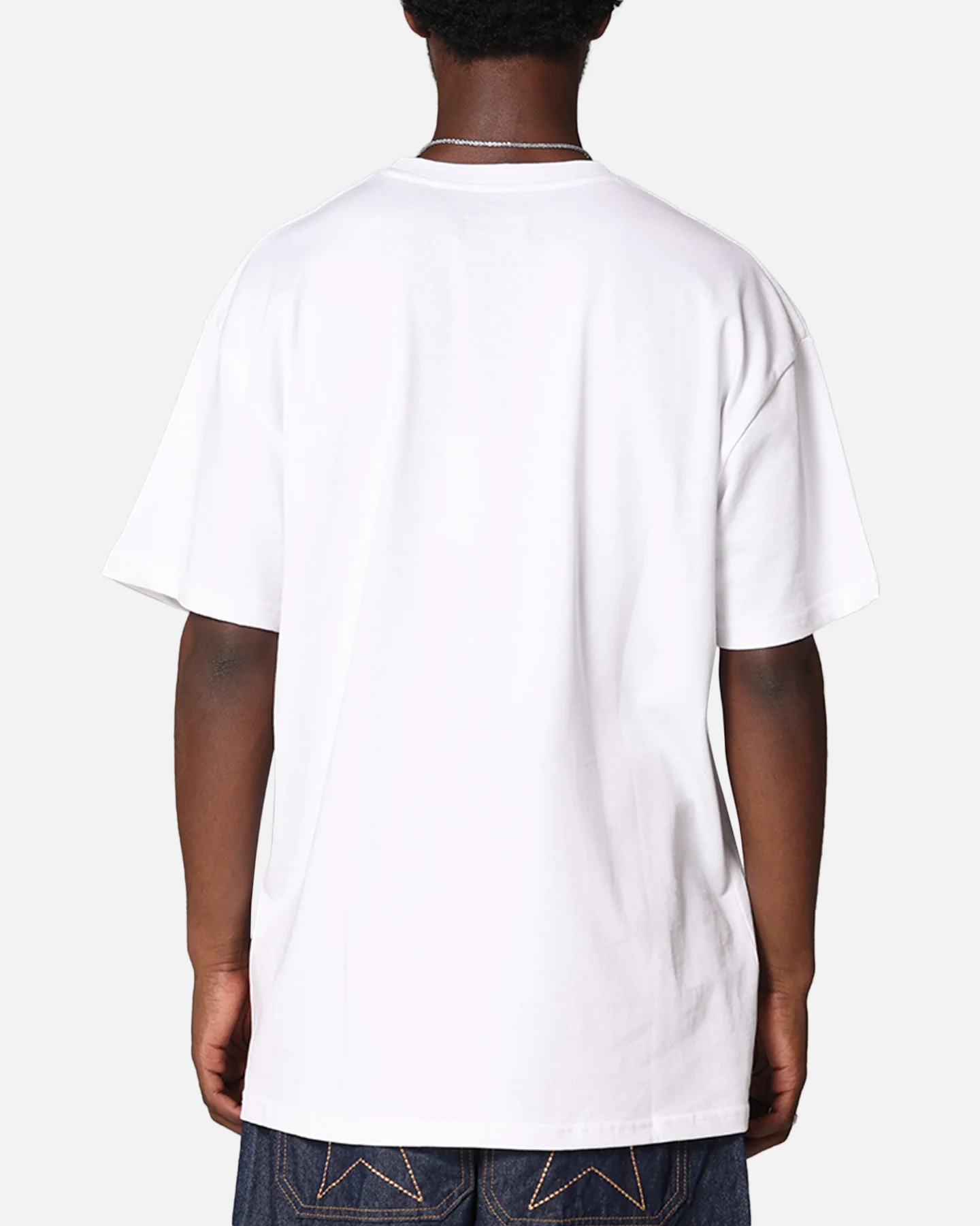 X-Large XL Burning T-Shirt Solid White - Image 3