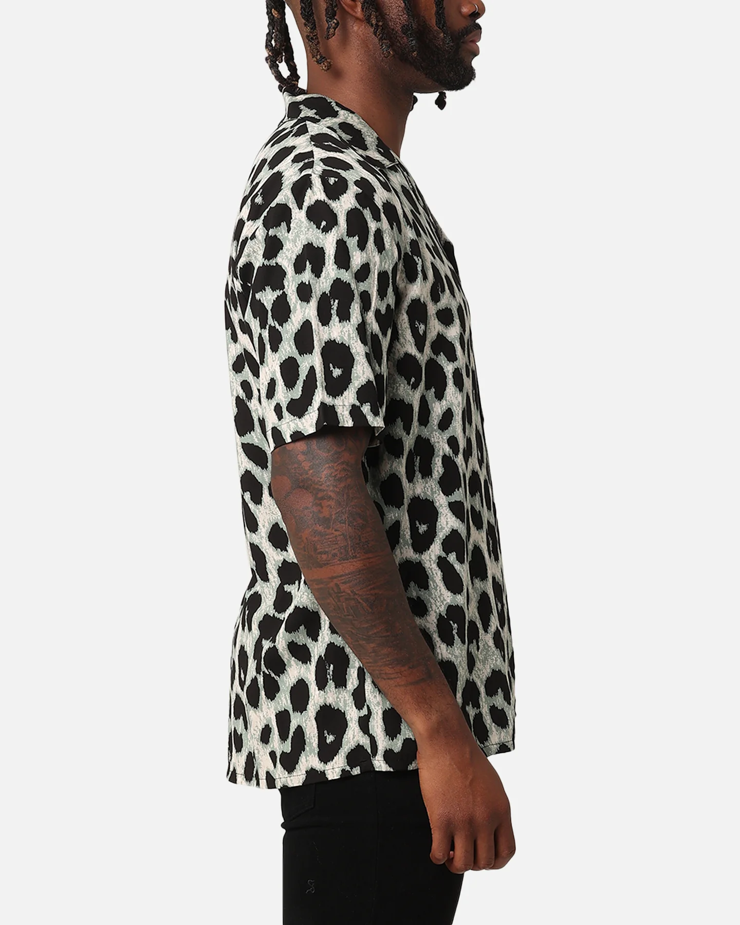 XXIII Animal Button Up Shirt Green - Image 4