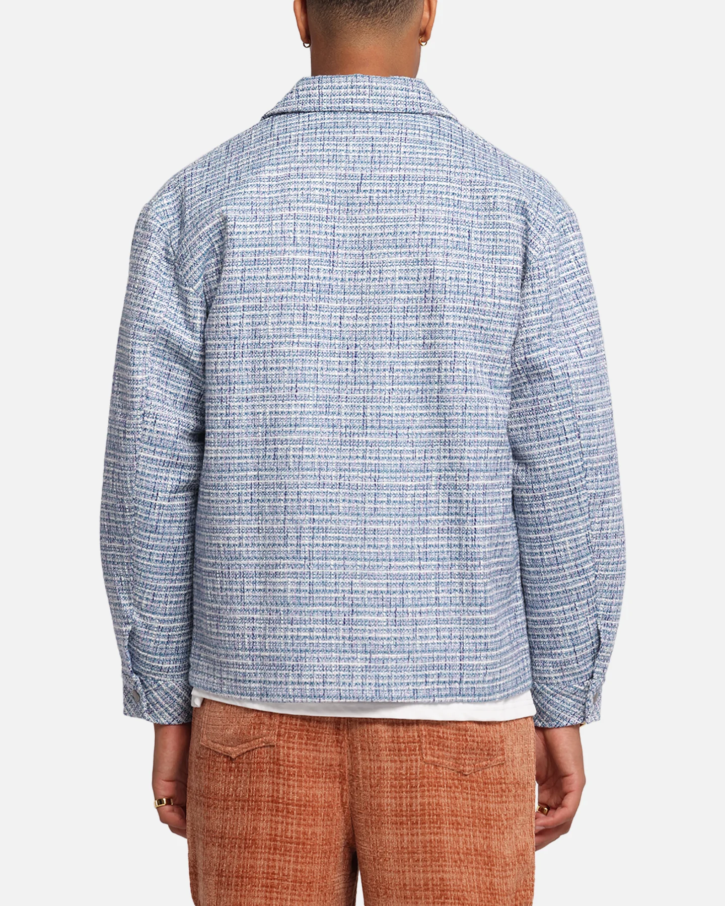 XXIII Boucle Tweed Zip Jacket Teal/Blue/Purple - Image 3