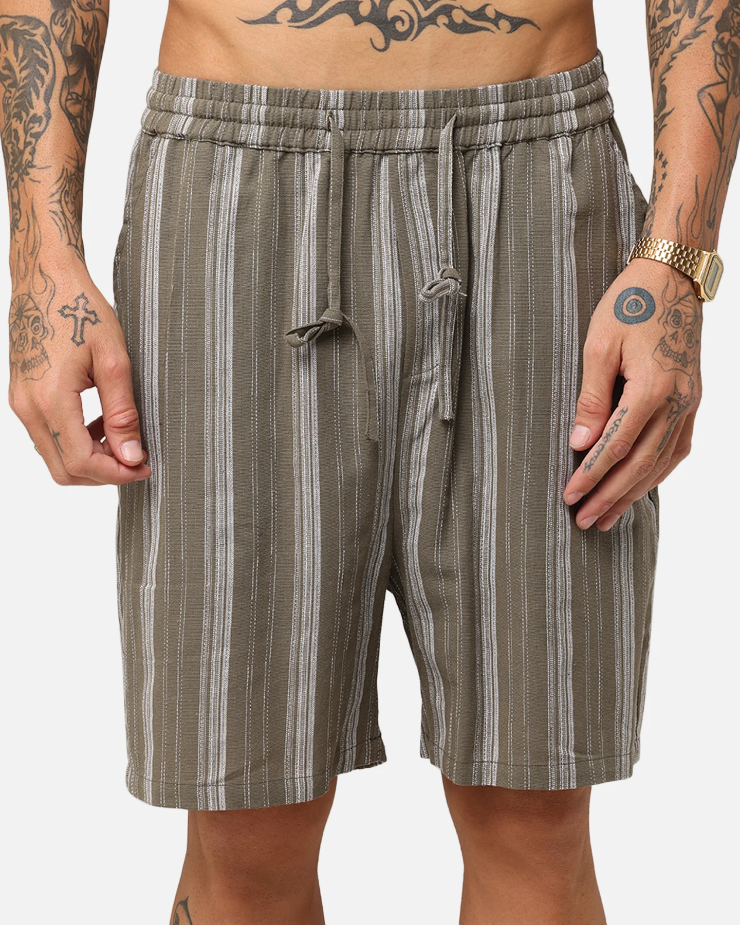 XXIII Condesa Linen Shorts Olive - Image 7