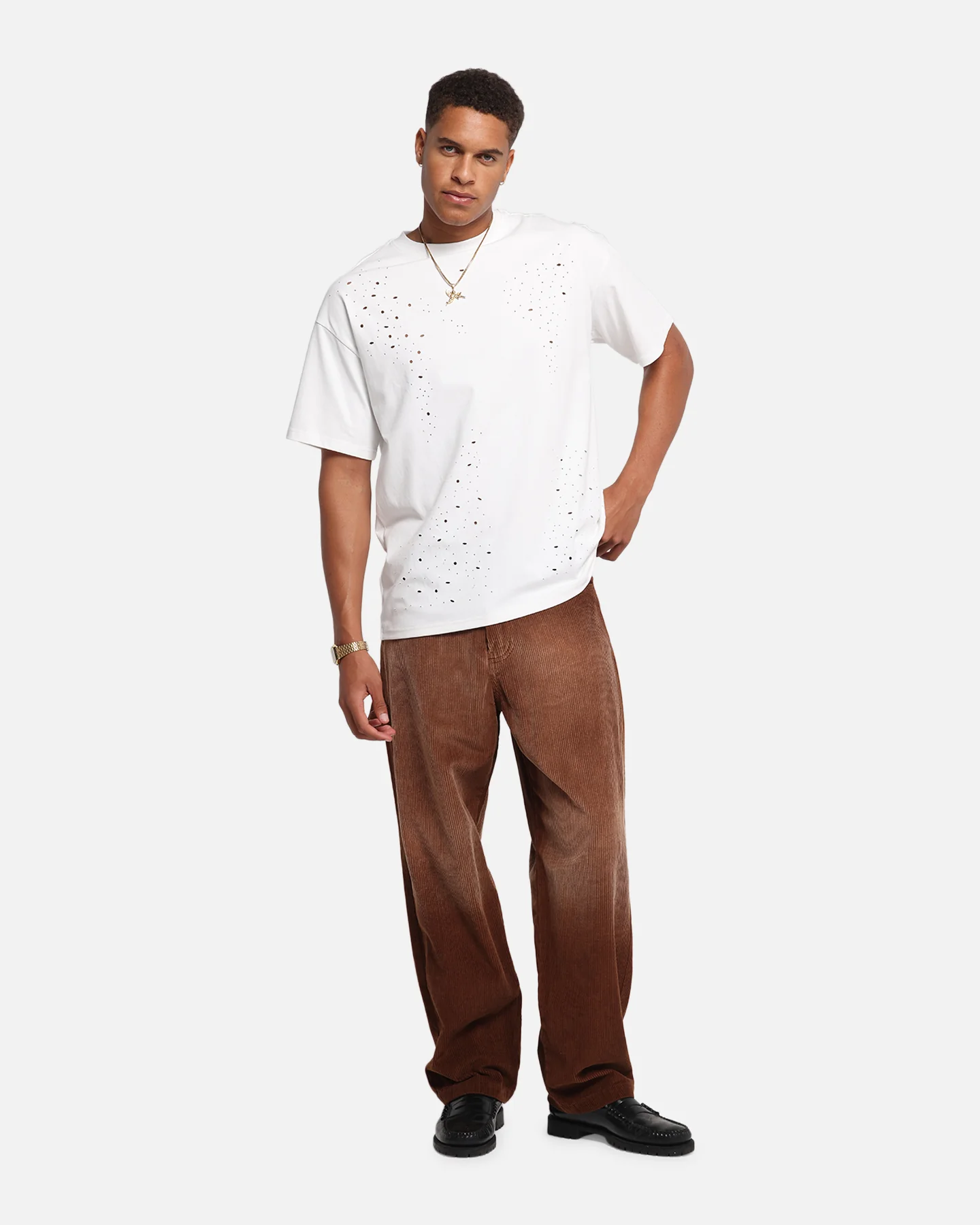 XXIII Corduroy Wash Pants Brown - Image 2