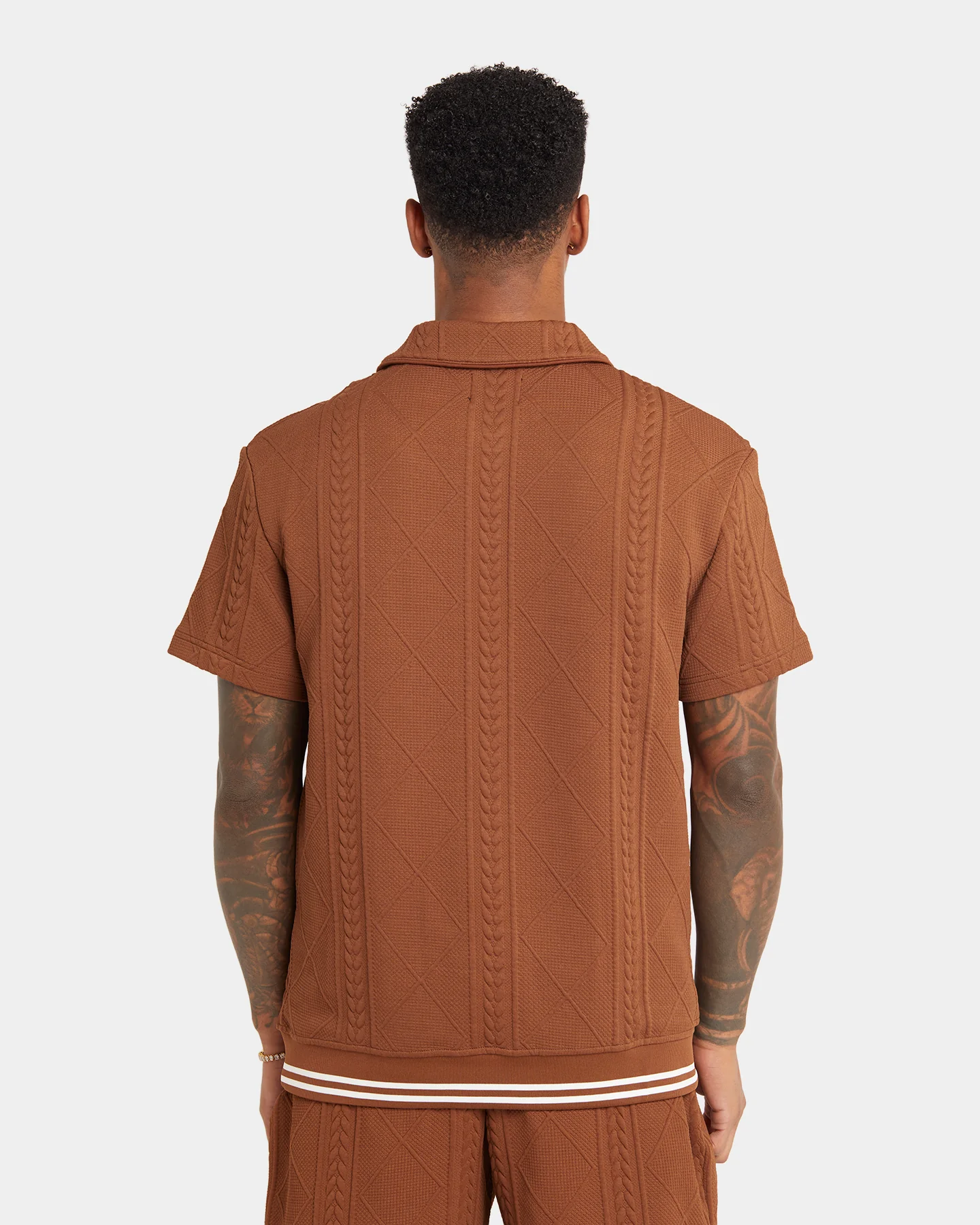 XXIII Danny Knit Polo Shirt Brown - Image 4