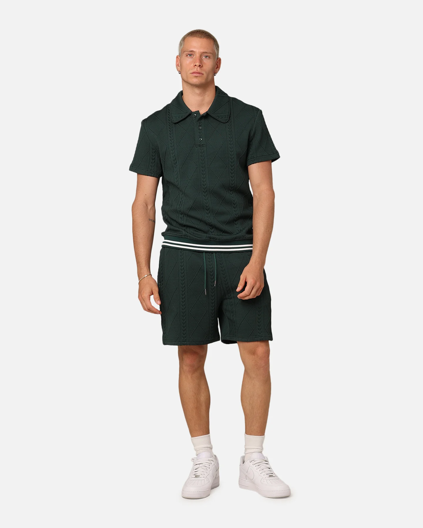 XXIII Danny Knit Shorts Deep Green - Image 2