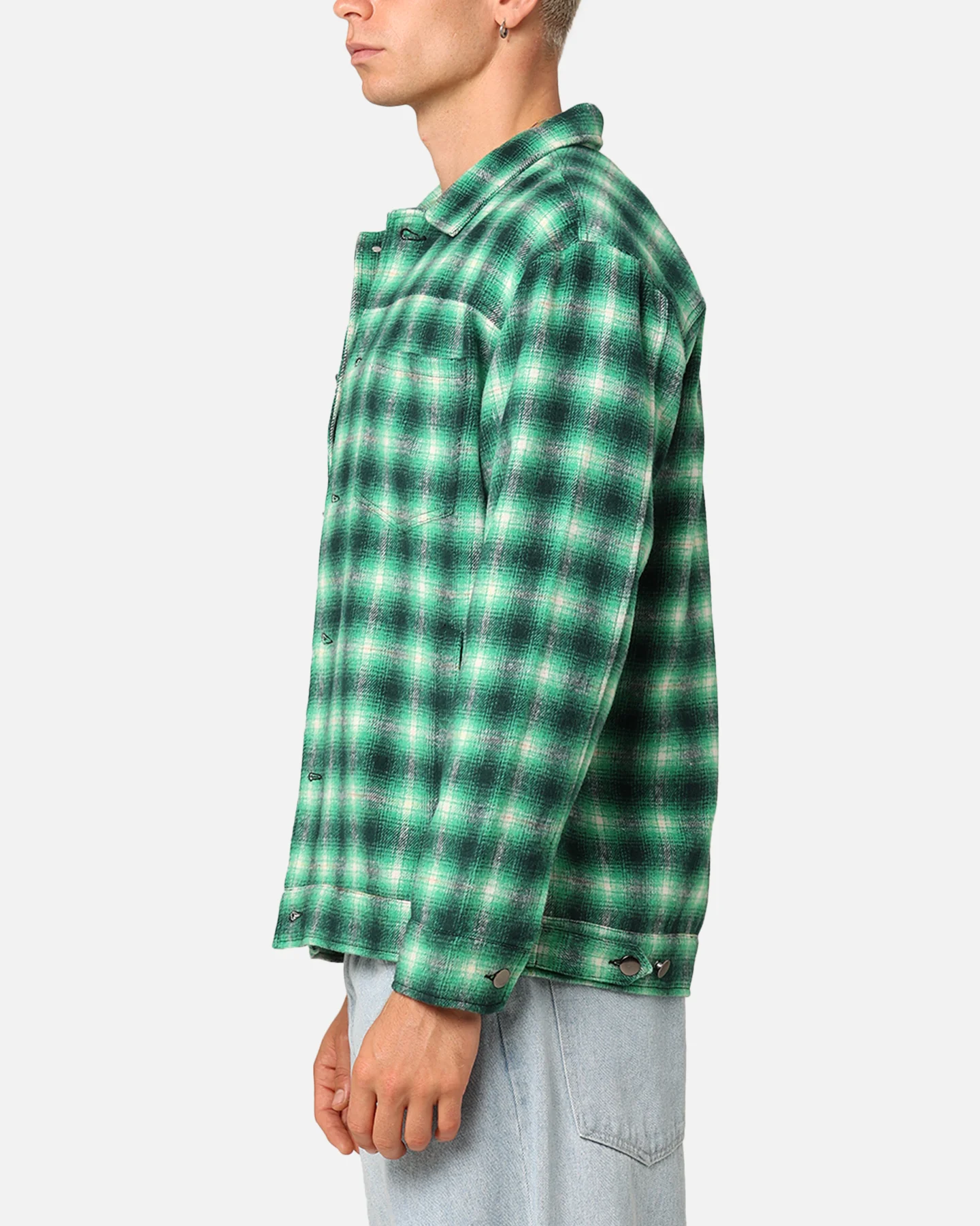 XXIII Darby Plaid Shacket Green/Black - Image 5