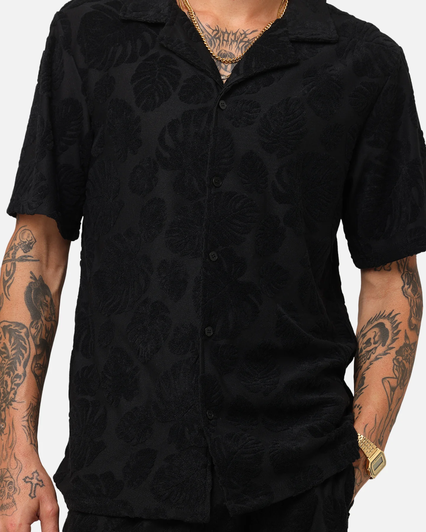 XXIII Dark Amazon Button Up Shirt Black - Image 6