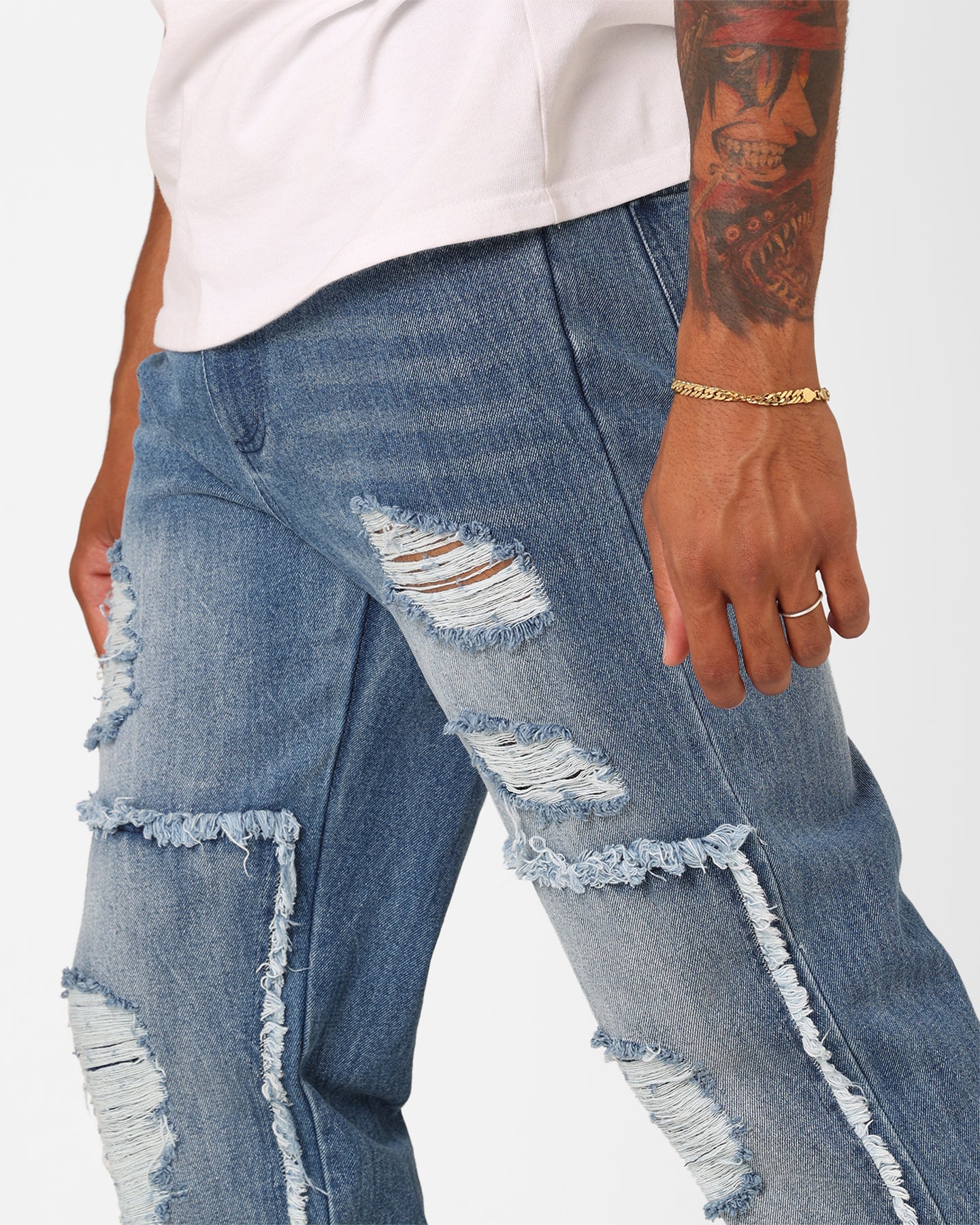 XXIII Matthew Distressed Jeans Blue Distressed - Image 4