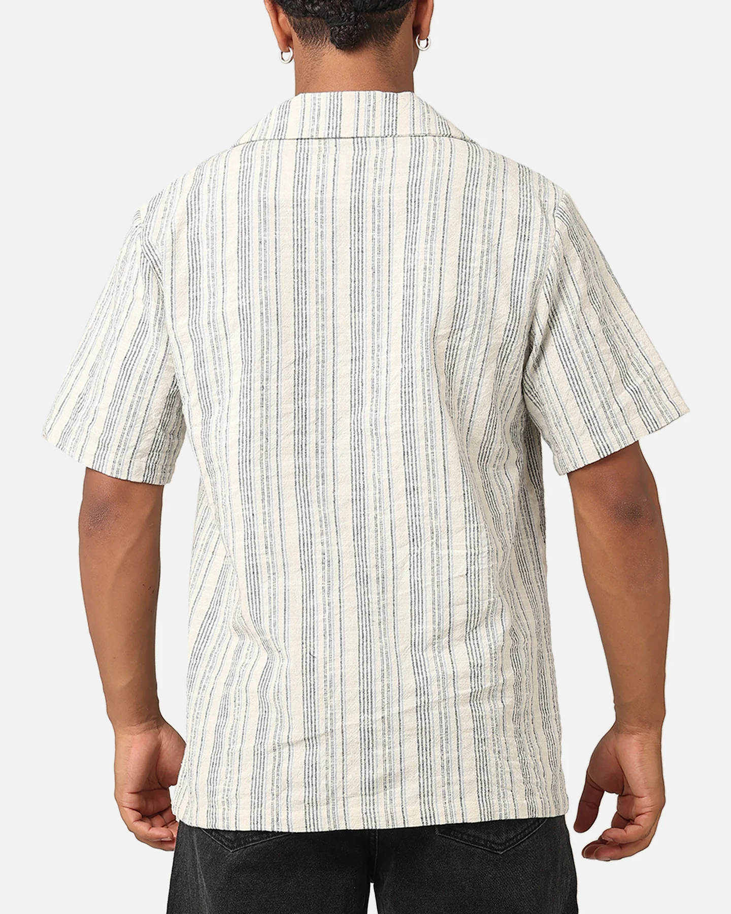 XXIII Merida Stripe Button Up Shirt Cream/Blue - Image 3