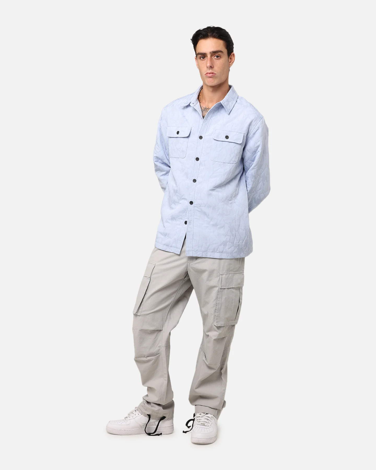 XXIII Nebula Textured Overshirt Blue - Image 2