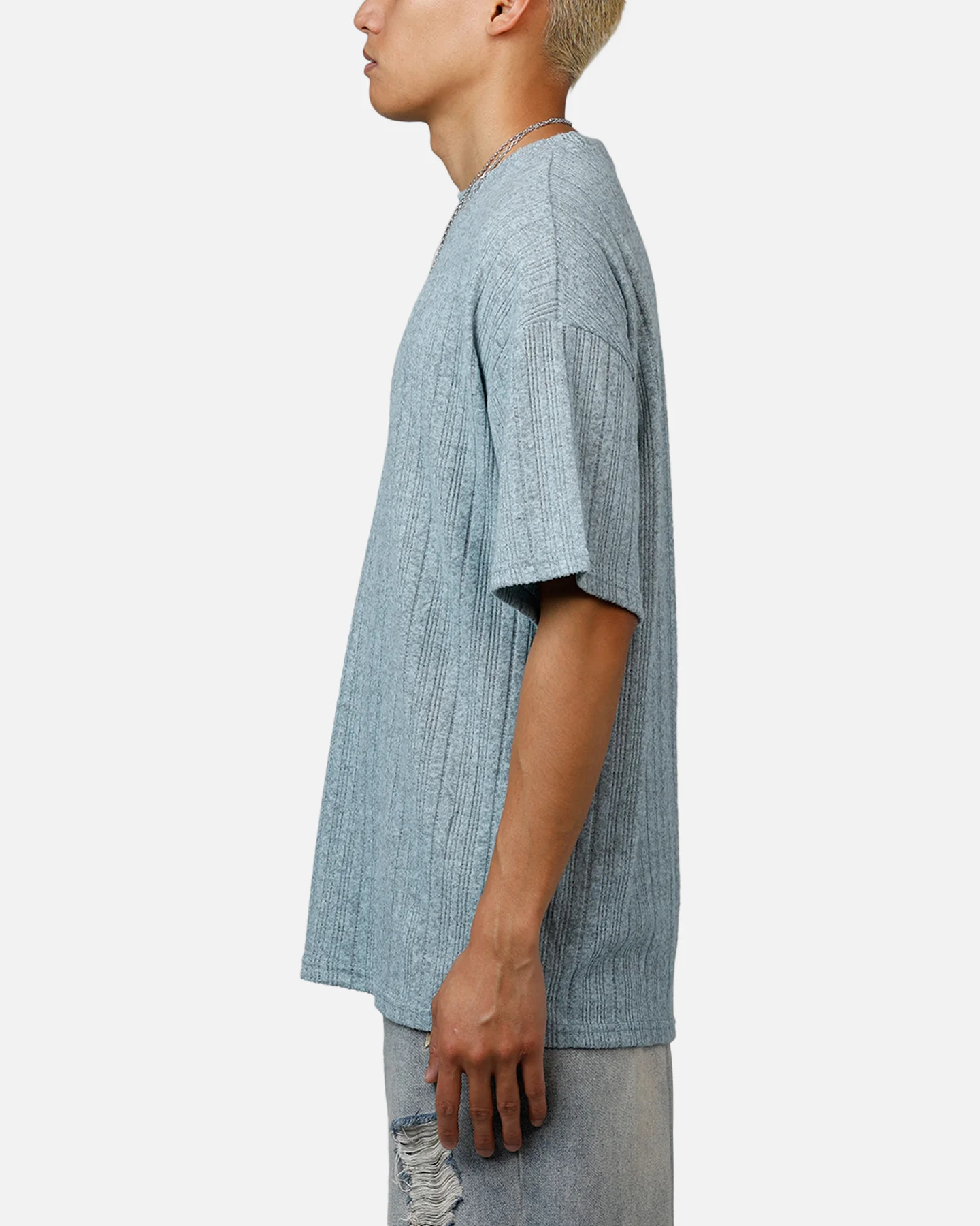 XXIII Rib Knit T-Shirt Blue Marle - Image 5