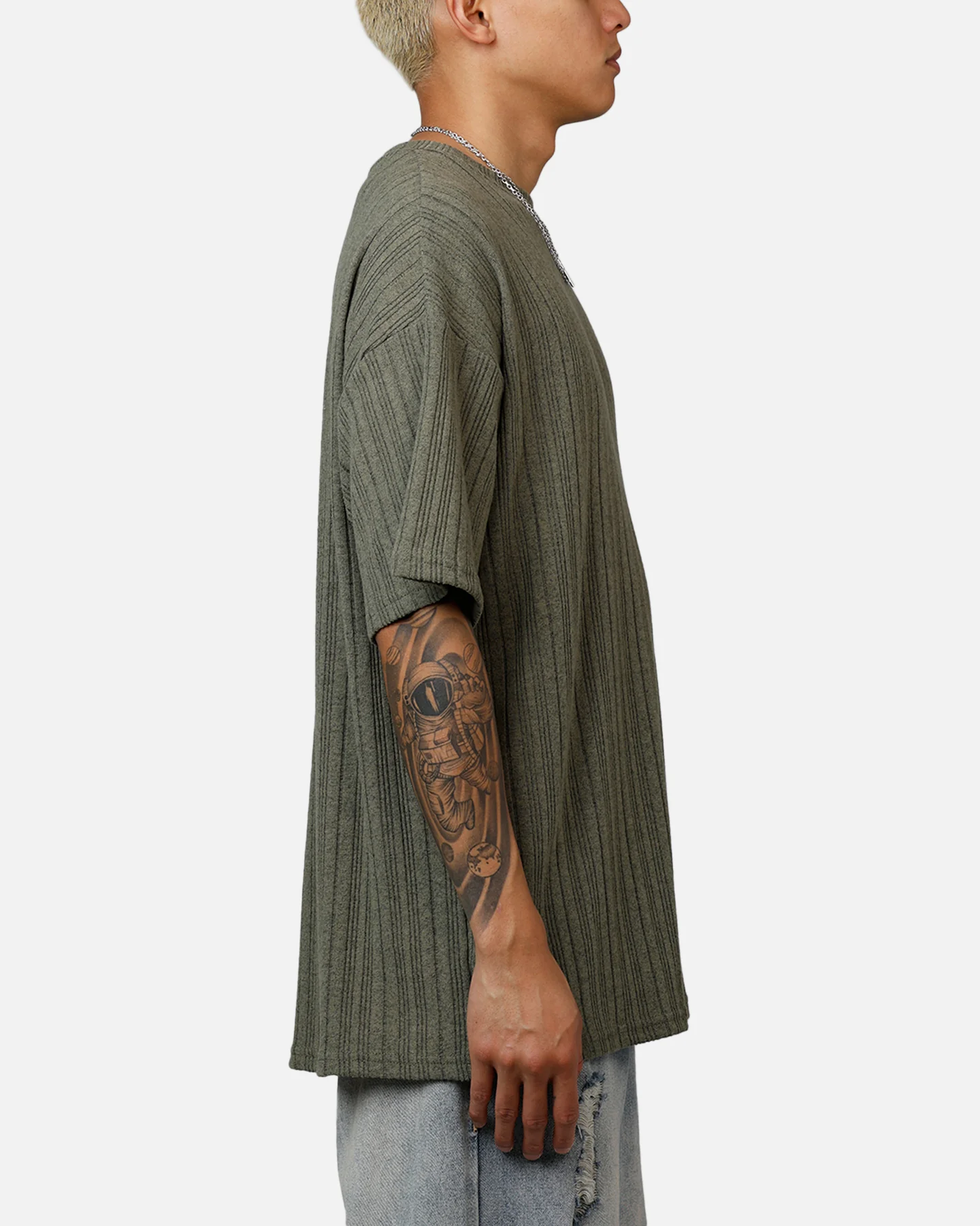 XXIII Rib Knit T-Shirt Olive Marle - Image 4