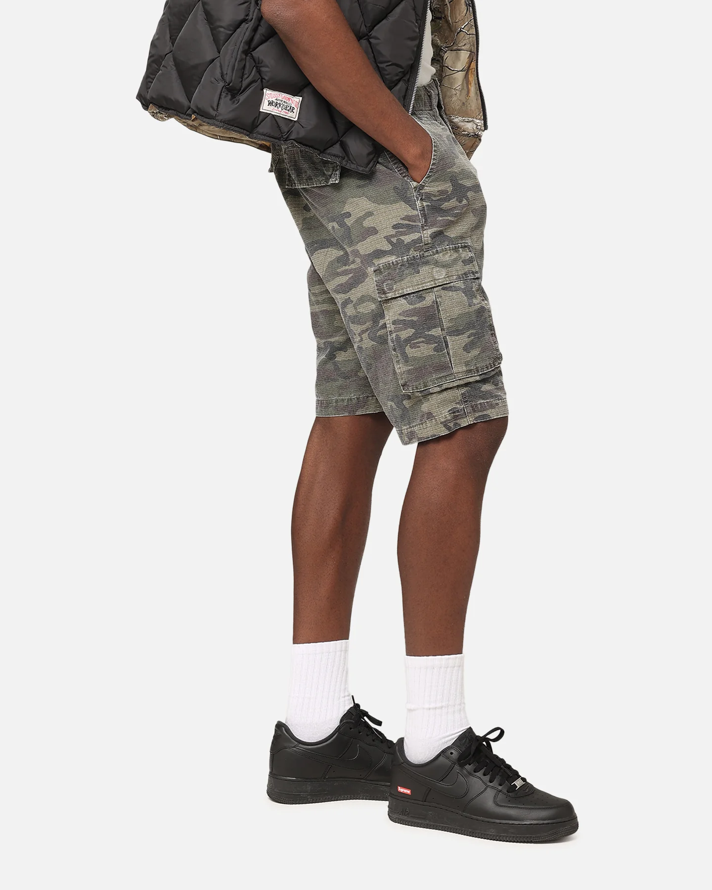 XXIII Torrent Cargo Shorts Washed Green Camo - Image 5