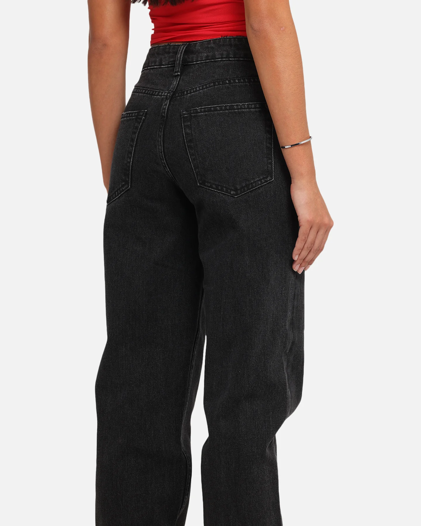 XXIII Women's High Rise Relaxed Jeans Washed Black - Image 4