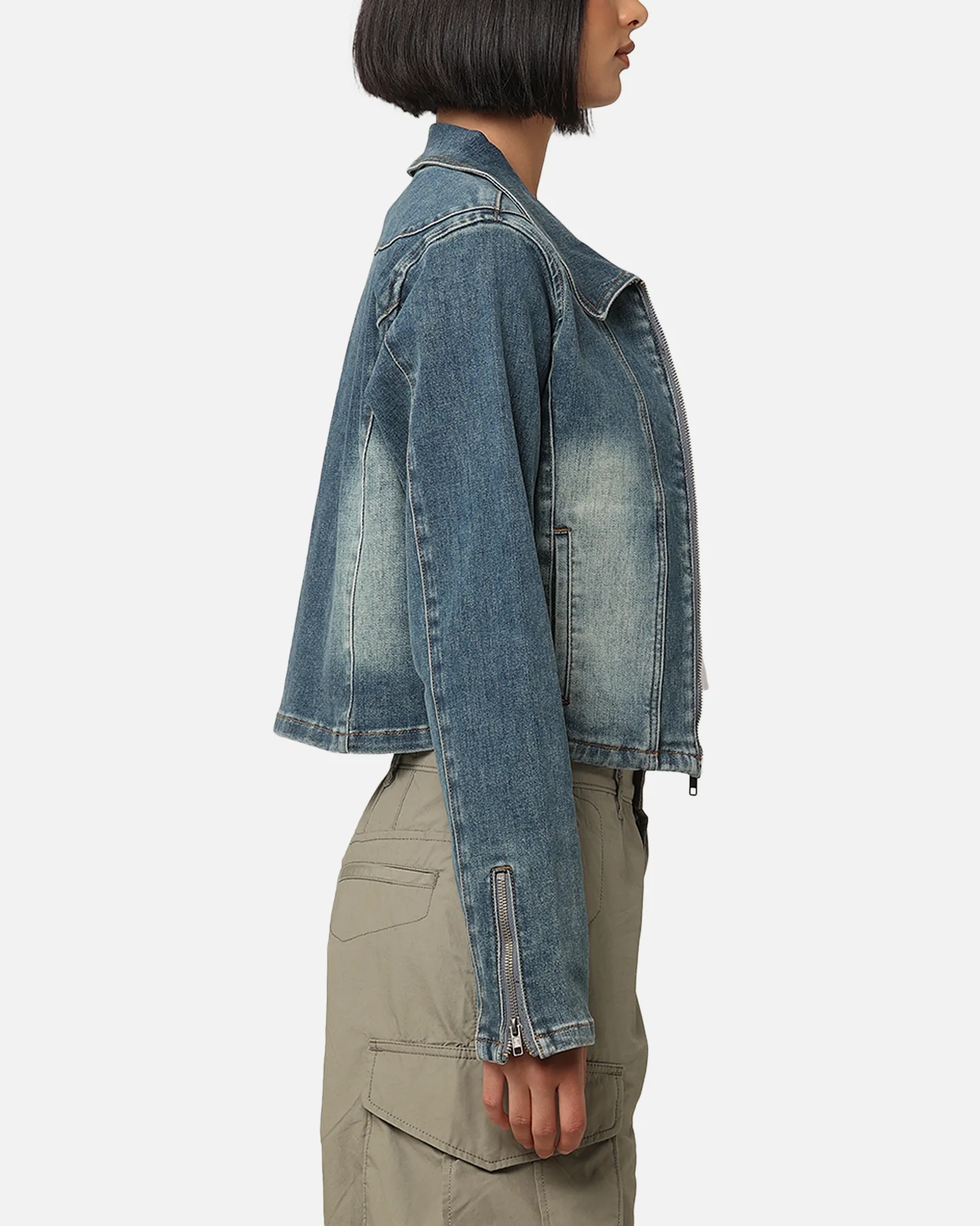 XXIII Women's Josie Fitted Denim Jacket Dark Denim - Image 4